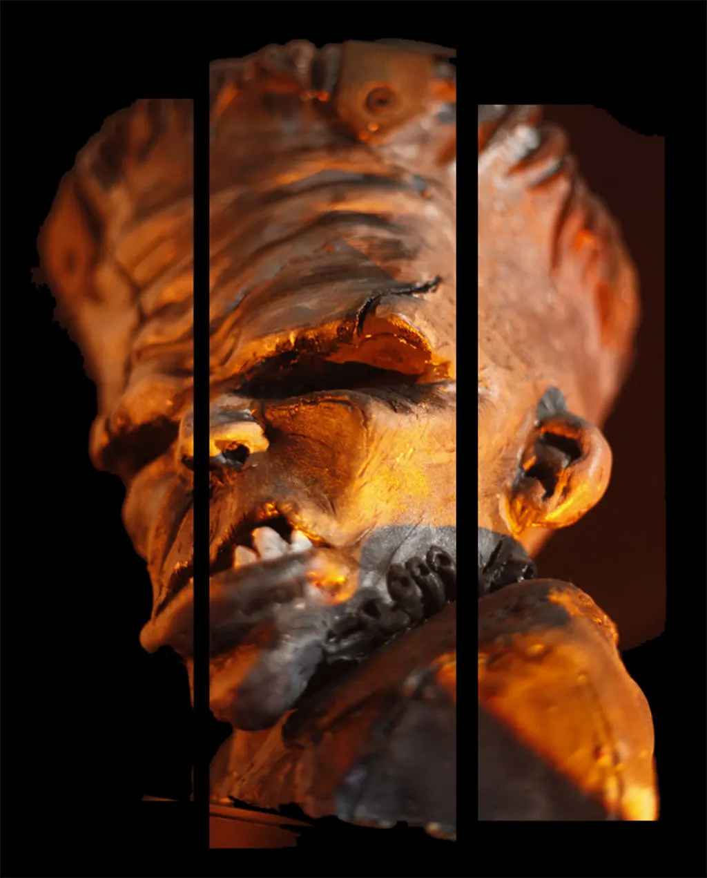 Testa di Frankenstain dipinta a mano