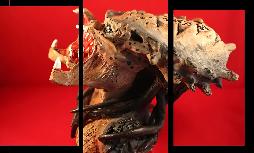 Hand painted Predator head